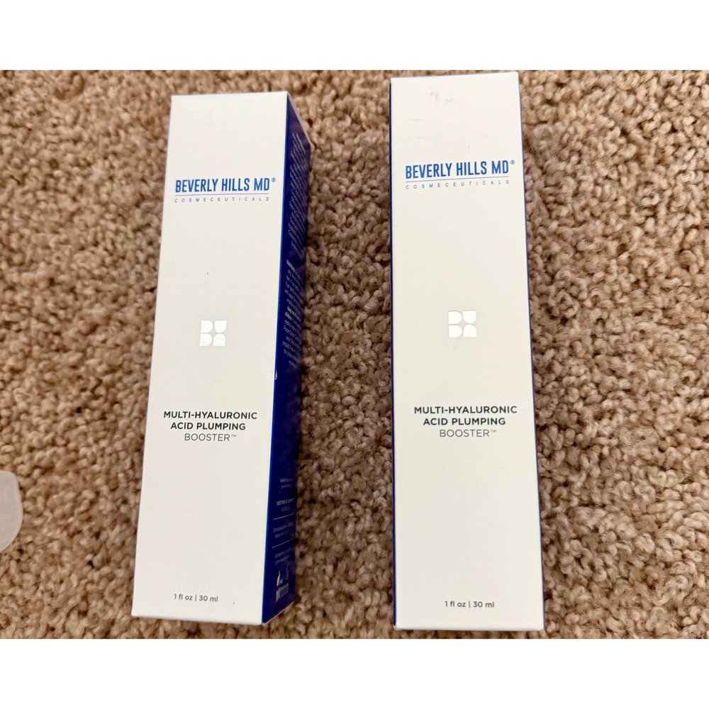 Beverly Hills MD Multi-Hyaluronic Acid Plumping Booster 1oz 30ml Set of 2 New